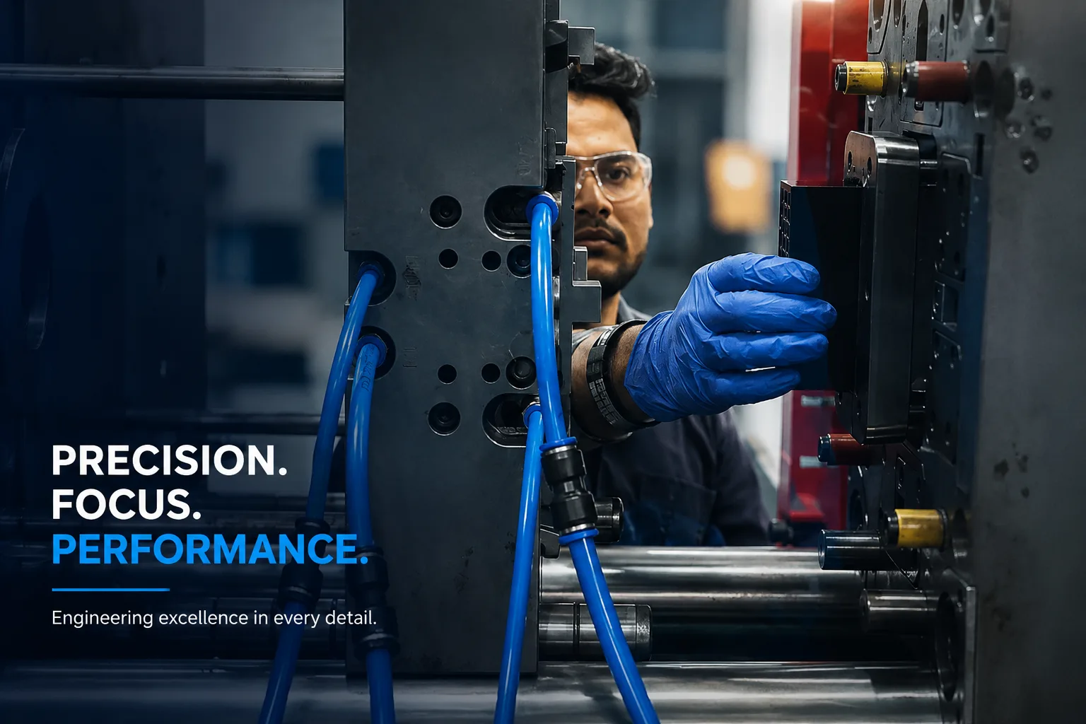 Engineers reviewing precision electronics assembly